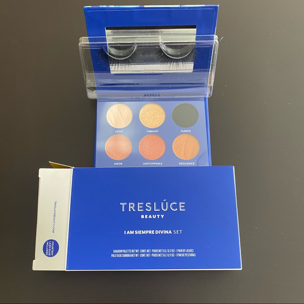 Tresluce Beauty. Palette and eyelashes